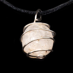 Clear Quartz Vortex Pendant|Clear Quartz|wire wrapped gemstone jewelry|natural quartz stone|healing crystals|Crystal jewelry|Quartz pendant