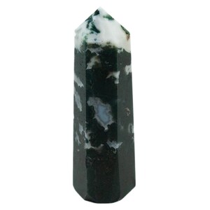 Moss Agate Tower(3-4")|Moss Agate Point|Moss Agate Tower|Moss Agate Carving|Moss Agate Crystal|Healing Crystal|Crystal Tower|Witchy Decor