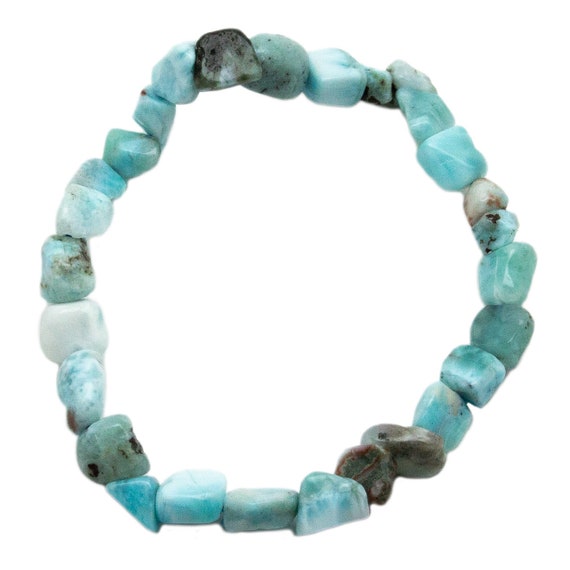 Larimar Tumbled Chip Bracelet|Dominican Republic|… - image 3