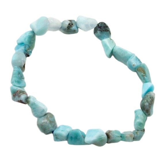 Larimar Tumbled Chip Bracelet|Dominican Republic|… - image 2