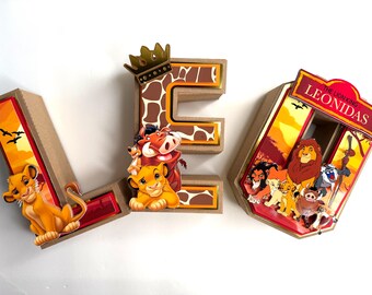Letras 3D de Rey León