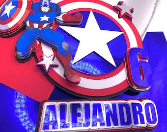 Captain America Cake Topper