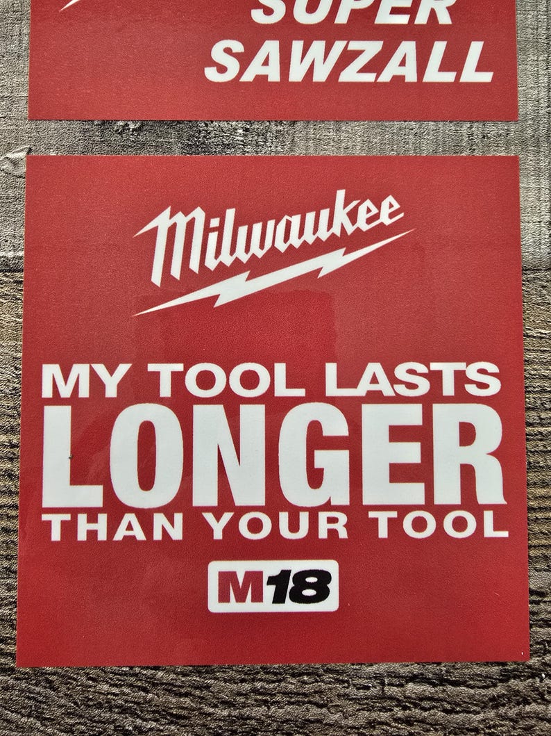 Milwaukee Sticker Set Milwaukee Tool Sticker Pack (4) – Tough Vinyl Decals for Toolbox, Hard ...