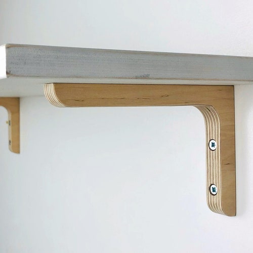 Wood Wall Shelf Brackets Set Floating Brackets for Shelves Etsy