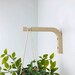 Wood wall plant hook, Indoor plant hanger hook, Hanging plant holder bracket, Minimalist plant storage 
