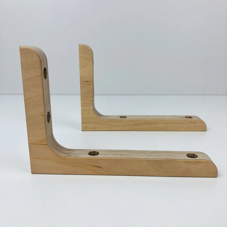 Small Wood Shelf Brackets Floating Brackets for Shelves Etsy
