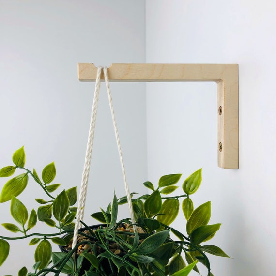 Indoor Plant Hanger Hook for Wall Wooden Plant Holder Etsy