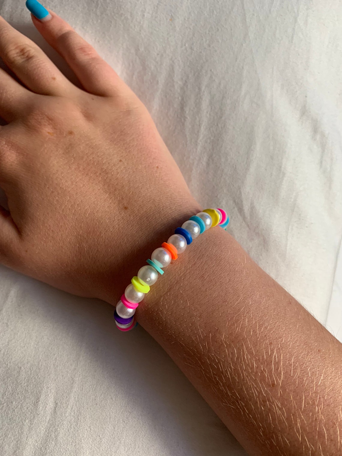 Preppy Bracelet Preppy Jewelry Pearl Bead Bracelet Etsy