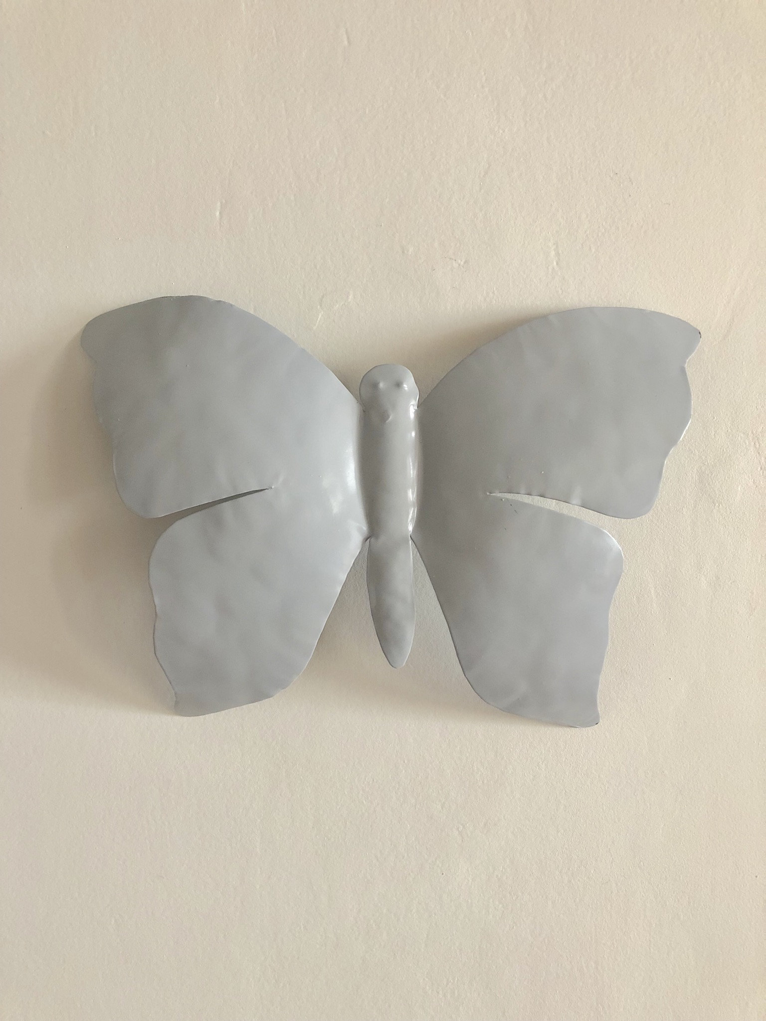 Papillon Gris en Métal, Décoration Murale
