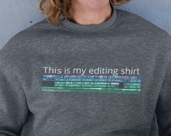 This is my editing shirt | Sweatshirt | Video Editor Gift | Video Editing | photography | Filmmaker | Unisex Heavy Blend Crewneck Sweatshirt