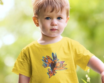 Heath&#39;s Bird.  Kids Heavy Cotton Tee