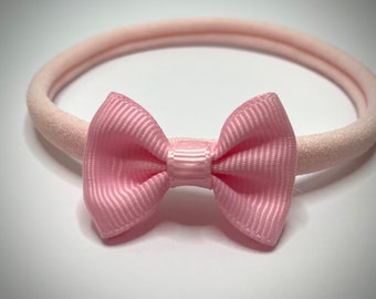 Premature tiny baby newborn to toddlers baby headband small bow one size super soft and stretchy headband more colours