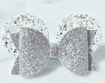 Silver Sparkle Magic Band Bow / Apple Watch Bow