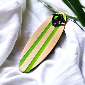 Surfboard Bottle Opener, Wood and Epoxy, Coastal Themed Decor, Gifts for friends and family, Beach House Decor