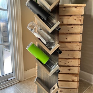 Handcrafted Wood Wine Rack, Poplar Wood Wine Rack, Minimalist Style, Wine Lovers, Handmade Gifts, Wine Holder, Choose your stain