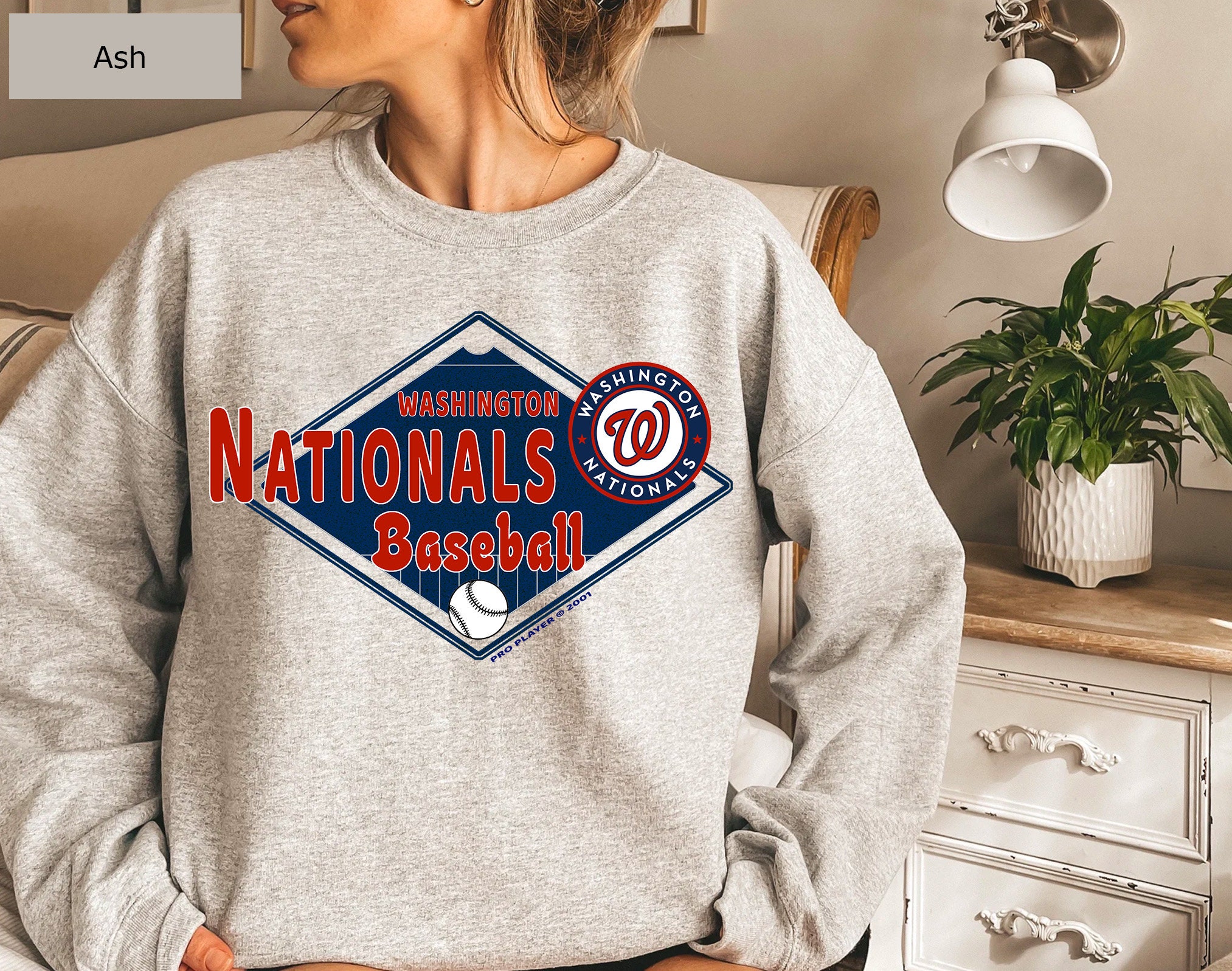 Vintage Style Washington Nationals Sweatshirt Nationals MLB -  Finland