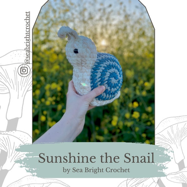 Sunshine the Snail Pattern | Amigurumi Crochet Pattern | Stuffed Animal Crochet | Intermediate Crochet