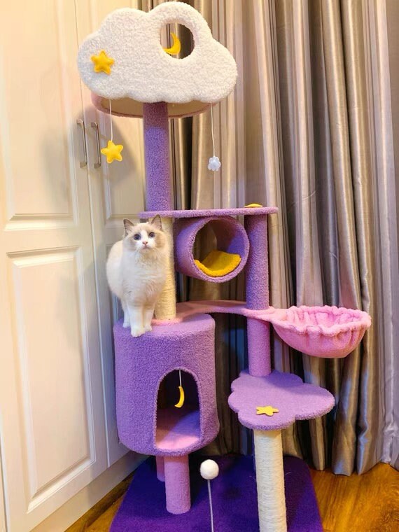 Star cat tree cat tree Cute Cat treeModern Design cat tree Etsy