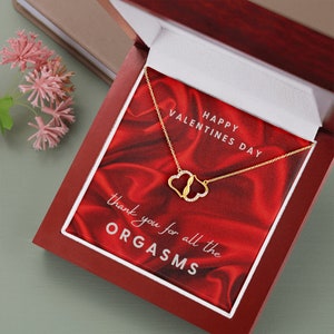 Funny Valentine Gift for her, Valentines Day Necklace for her, Unique 10k Gold