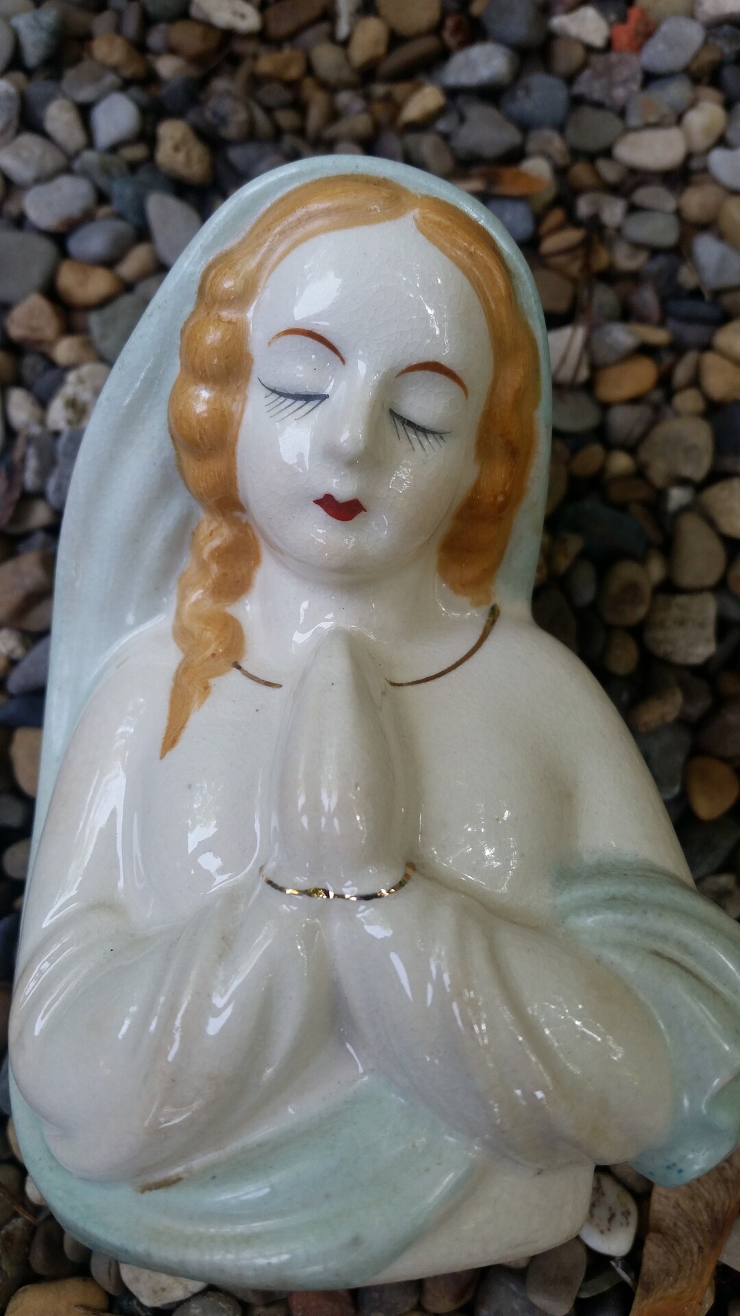 Blessed Mother Vase Vintage 50's Saint Mary Madonna Small Figurine