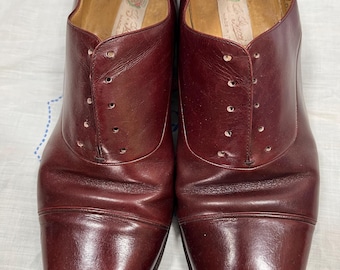 Vintage Gucci Shoes Men's Oxford Lace Up Size 7.5 Medium Made in Italy