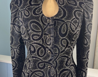 80's Velvet Suit Made by Nah Nah Collection Size Medium
