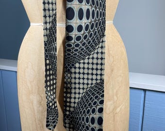 Vintage Emilio Romano Necktie Silk Geometric Pattern Made in Italy