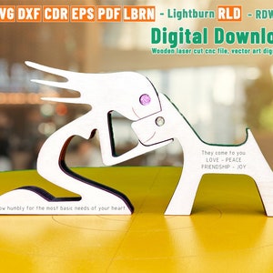Girl and dog, dog lover, girl with dog, pet, wooden figurine, laser cut file, STL file 3D Printer, cnc, vector files; cdr ai pdf dxf svg eps