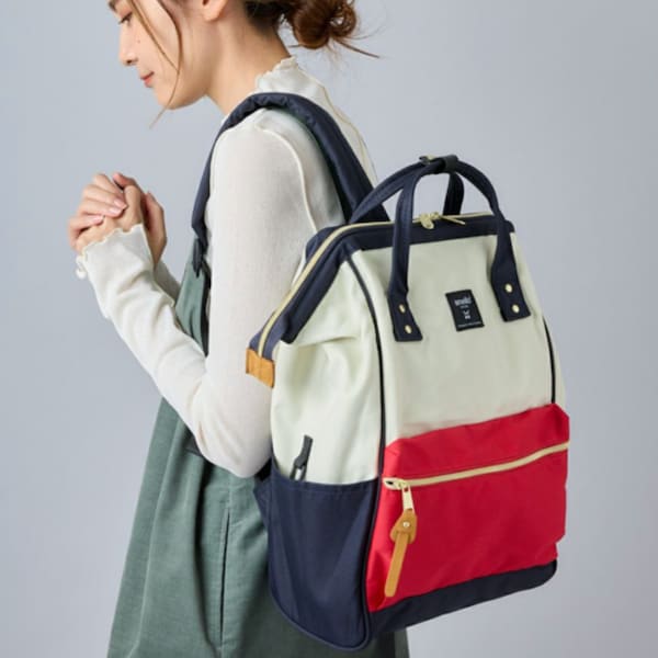 Authentic Anello Japanese Polyester Canvas Backpack/Cute School Bag/Travel Backpack/Laptop Compartment/Regular Size/Perfect for Gifting