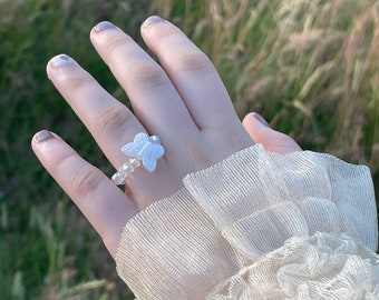 butterfly beaded ring