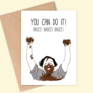 Bruce Bogtrotter - Vous pouvez le faire ! -Carte de voeux motivante inspirée de Mathilde - Fait main - A6 - Recyclable