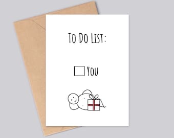 Cheeky Birthday ‘To Do List’ Card - Happy Birthday To You - Doodle-style Artwork - Luxuary, Textured Finish - A6 Size - 100% Recyclable