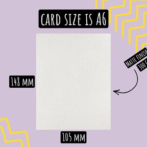 Carte d'anniversaire beige chat aquarelle - joyeux anniversaire - Design minimaliste simple - fait main - A6 - recyclable image 5