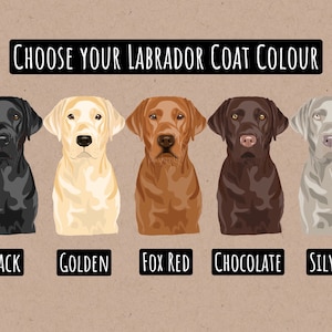 Customised Labrador Birthday A6 Card Will you be sharing that cake Black, Golden, Fox Red, Chocolate, or Silver Coat Colours. image 3