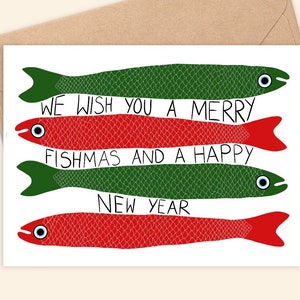 Nous vous souhaitons un joyeux Noël - Carte de Noël festive - Fait main - A6 - Recyclable