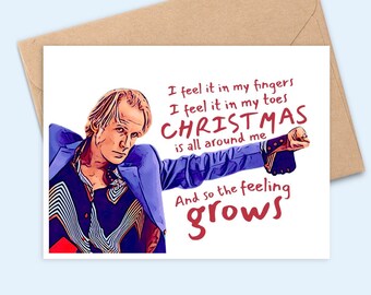 Noël est partout autour de moi - Carte de Noël Love Actually - Fait main - A6 - Recyclable
