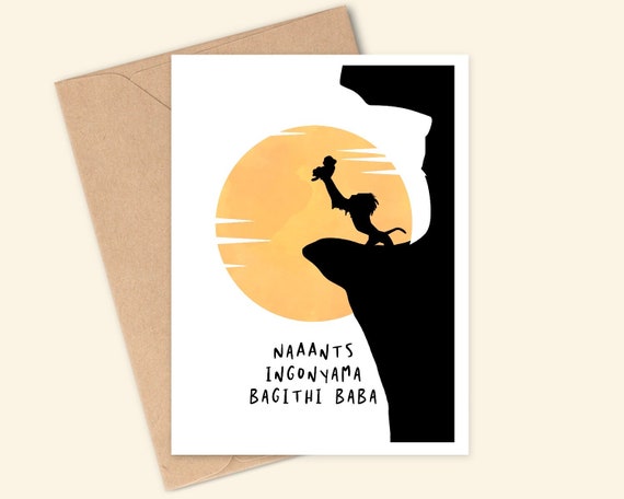Circle of Life New Baby Card the Lion King Handmade A6 Recyclable 