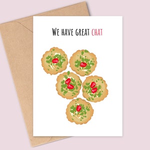 Yoghurt Chat Bombs We Have Great Chat Funny Anniversary/Valentines Day Greetings Card Handmade A6 Recyclable image 1