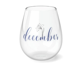 December Stemless Wine Glass, 11.75oz