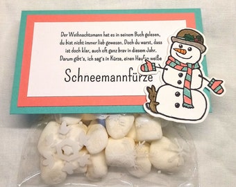 Schneemannpupse Weihnachtsgeschenk Goodie Wichtelgeschenk