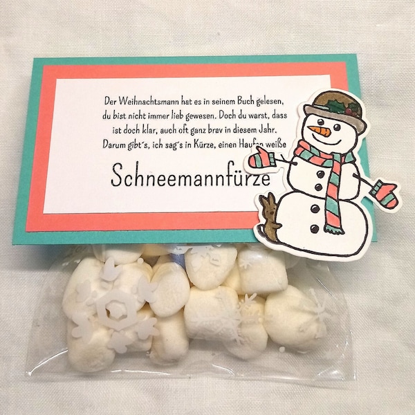 Schneemannpupse Weihnachtsgeschenk Goodie Wichtelgeschenk