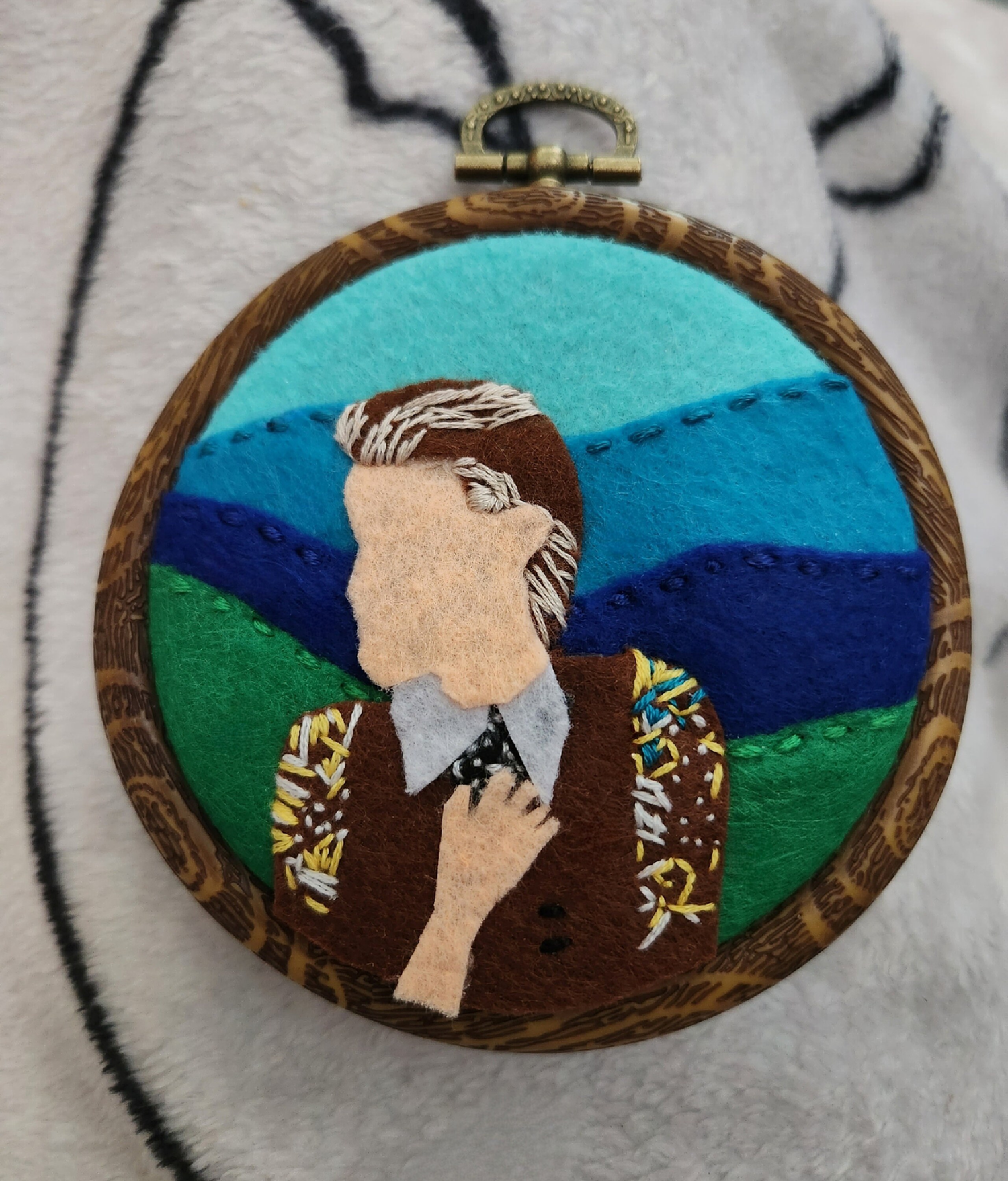 Brandi Carlile In These Silent Days album cover simplified embroidery mini