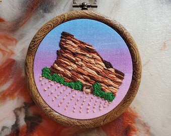 Sunset at Red Rocks Embroidery Ornament Keepsake Style 2 - Etsy