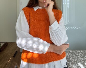 Handmade oversized Sweater Vest - custom made