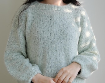 Sweater Knitting Pattern – Beginner-Friendly Chunky Knit PDF for Women