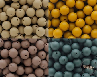 15mm Silicone Beads, DIY Silicone beads, BPA Free Food Grade Silicone beads, Silicone Beads Bulk, Wholesale Beads