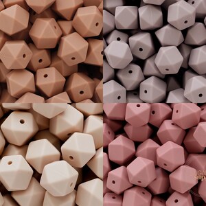 14mm Hexagon Silicone Beads, DIY Silicone beads, BPA Free Food Grade Silicone beads, Silicone Beads Bulk, Wholesale Beads