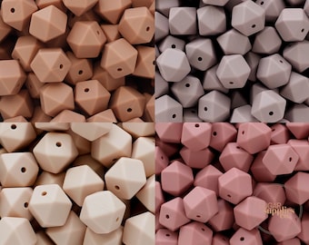 14mm Hexagon Silicone Beads, DIY Silicone beads, BPA Free Food Grade Silicone beads, Silicone Beads Bulk, Wholesale Beads