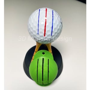 3 linee di allineamento orizzontale - Stencil per marcatura pallina da golf - Stampato in 3D