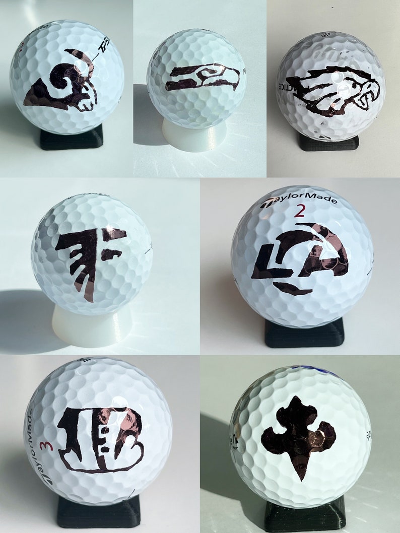 NFL Football Team Golf Ball Marking Stencil 3D Printed Etsy